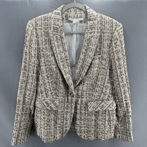 Veronica Beard Cutaway Dickey Boucle Tweed Blazer… - image 1